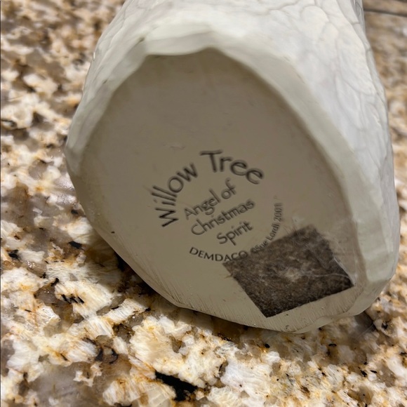 Willow Tree Christmas Angel Figurine with Wire Wings and Earthy Hues - Picture 3 of 3